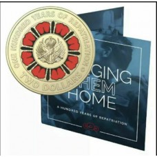 AUSTRALIA 2019 . TWO 2 DOLLARS . CARDED COIN . REPATRIATION DAY